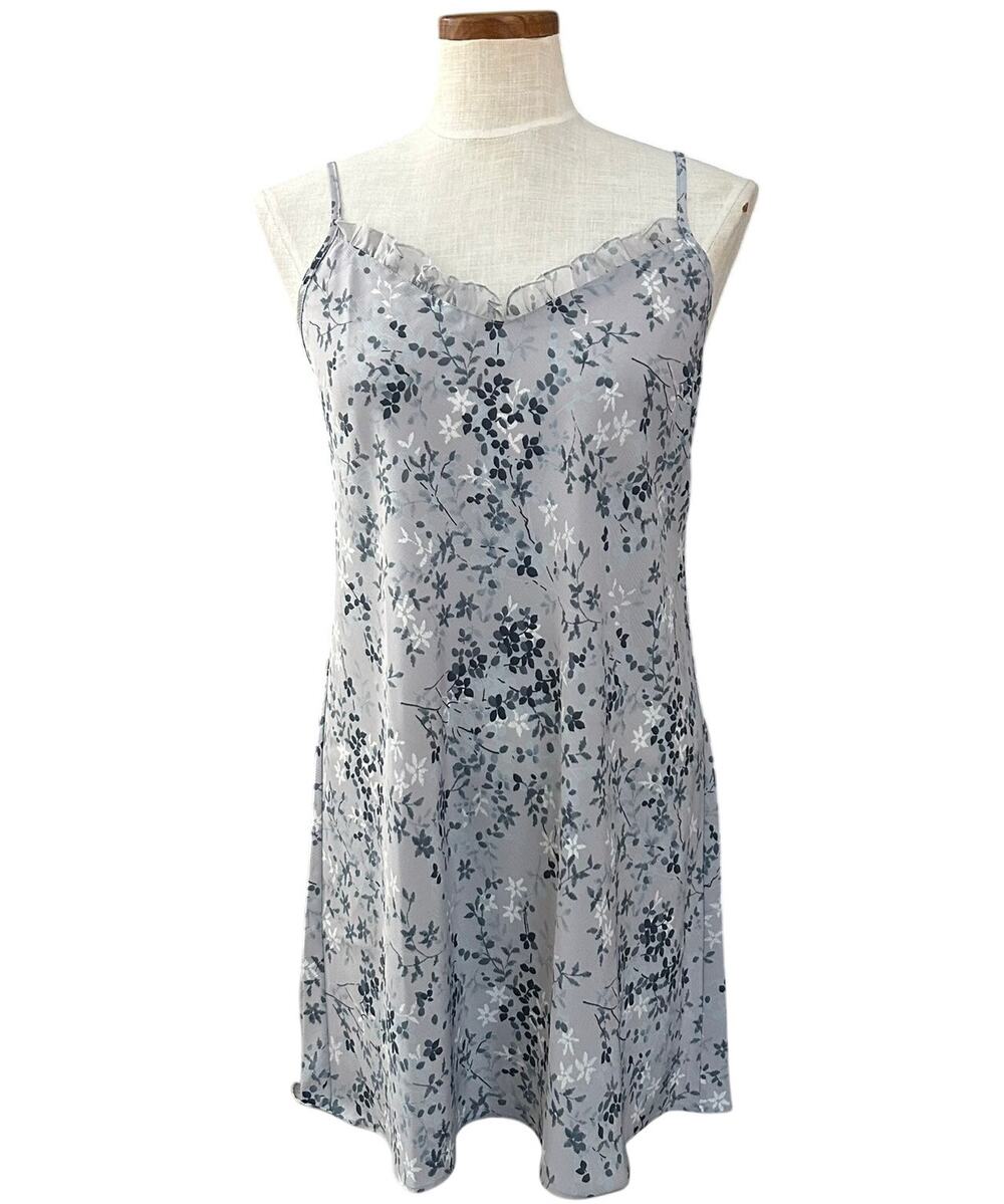 Vintage 90s Floral Slip Chemise Dress M Sleep Romantic Gilligan O'Malley Sexy